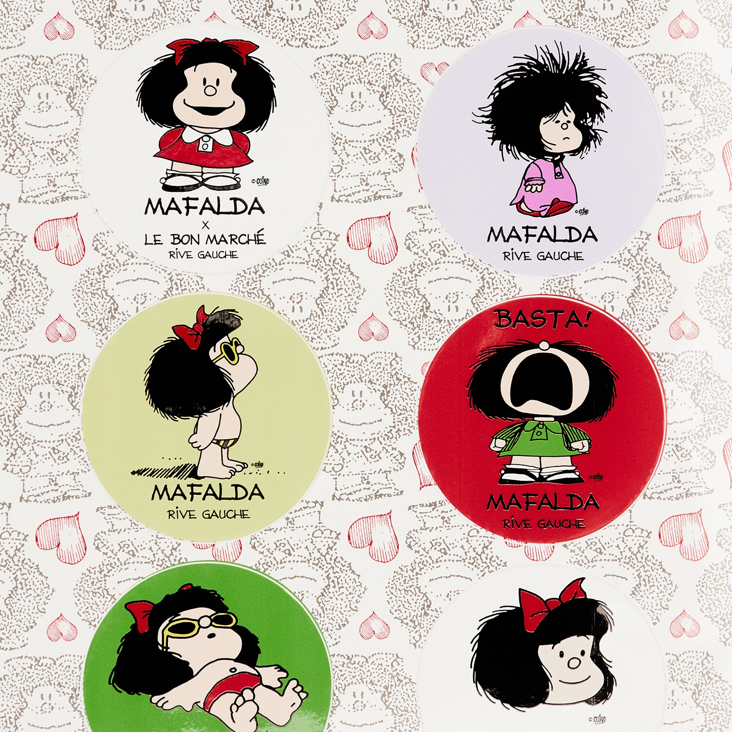 Planche de stickers Mafalda